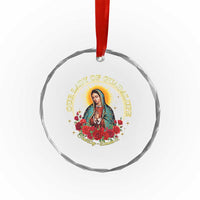 Virgen De Guadalupe Catholic Crystal Glass Ornament Our Lady Of Guadalupe - Wonder Print Shop