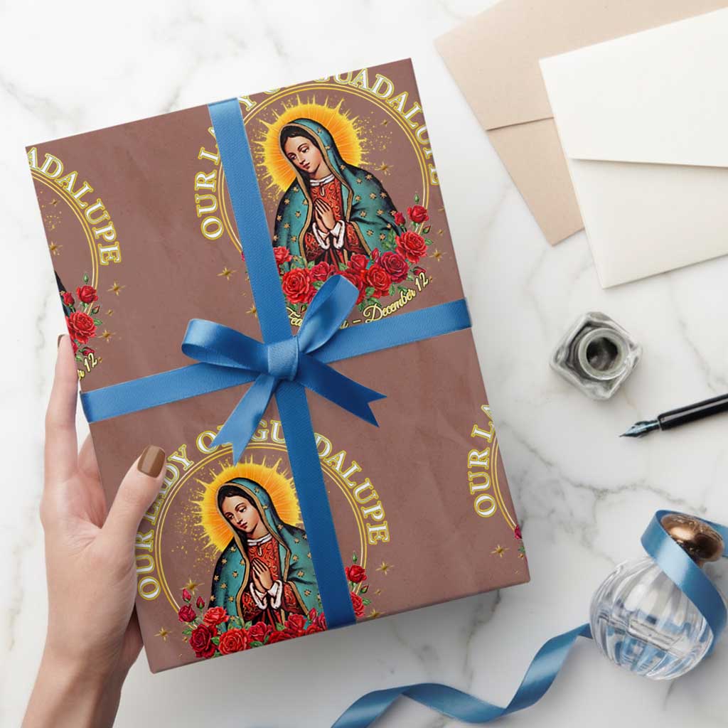 Virgen De Guadalupe Catholic Wrapping Paper Roll Our Lady Of Guadalupe - Wonder Print Shop