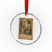 Virgin Mary Crystal Glass Ornament Angel Gabriel Luke 1:30 Christian - Wonder Print Shop