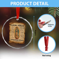 Virgin Mary Crystal Glass Ornament Our Lady Virgen De Guadalupe - Wonder Print Shop