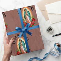 Virgin Mary Feliz Navidad Wrapping Paper Roll Our Lady Virgen De Guadalupe - Wonder Print Shop