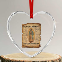Virgin Mary Heart Crystal Glass Ornament Our Lady Virgen De Guadalupe - Wonder Print Shop