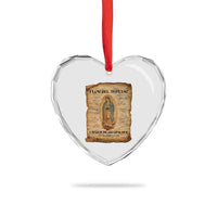 Virgin Mary Heart Crystal Glass Ornament Our Lady Virgen De Guadalupe - Wonder Print Shop