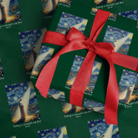 Virgin Mary Starry Night Wrapping Paper Roll Luke 2:11 Christian Faith - Wonder Print Shop