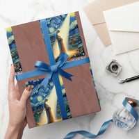 Virgin Mary Starry Night Wrapping Paper Roll Luke 2:11 Christian Faith - Wonder Print Shop