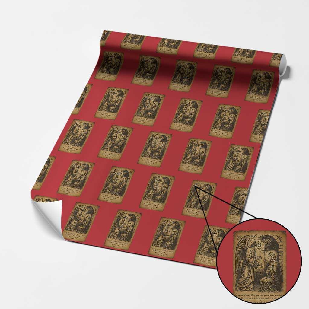 Virgin Mary Wrapping Paper Roll Angel Gabriel Luke 1:30 Christian - Wonder Print Shop