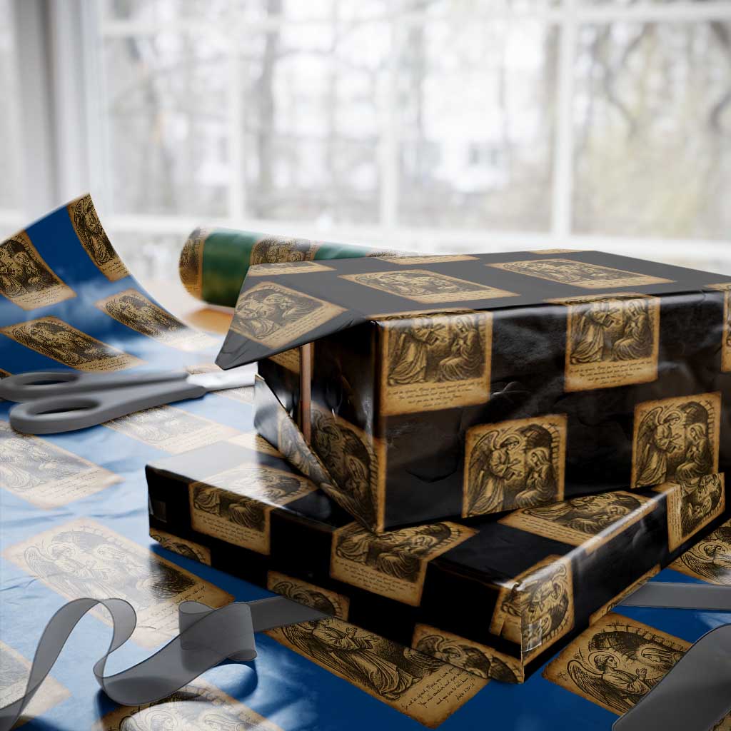 Virgin Mary Wrapping Paper Roll Angel Gabriel Luke 1:30 Christian - Wonder Print Shop