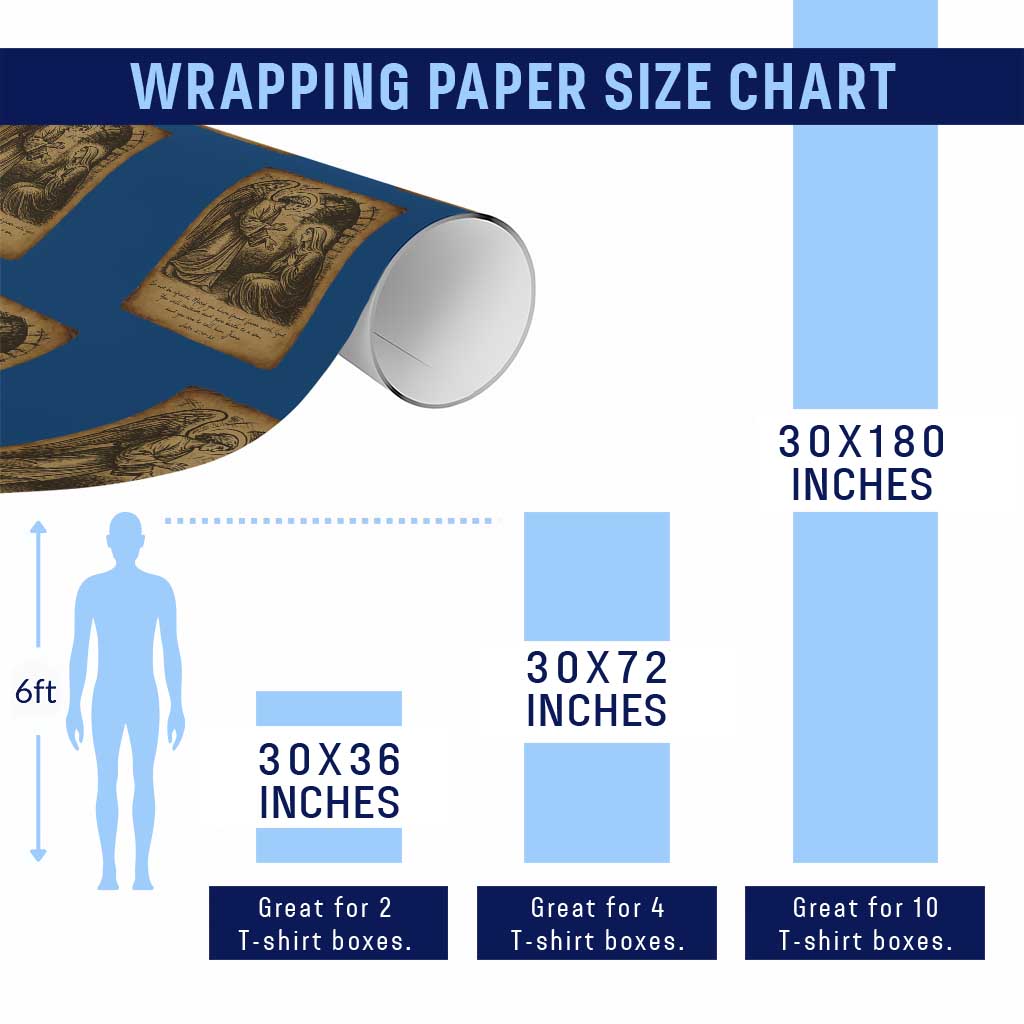 Virgin Mary Wrapping Paper Roll Angel Gabriel Luke 1:30 Christian - Wonder Print Shop
