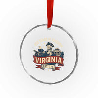 Virginia 250 Years of Freedom Crystal Glass Ornament George Washington Patriotic State Pride Est. 1776 - Wonder Print Shop