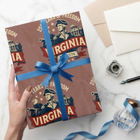 Virginia 250 Years of Freedom Wrapping Paper Roll George Washington Patriotic State Pride Est. 1776 - Wonder Print Shop