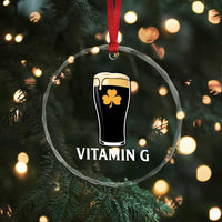 Vitamin G Funny Irish Stout Beer Crystal Glass Ornament St. Patrick’s Day Drinking Humor