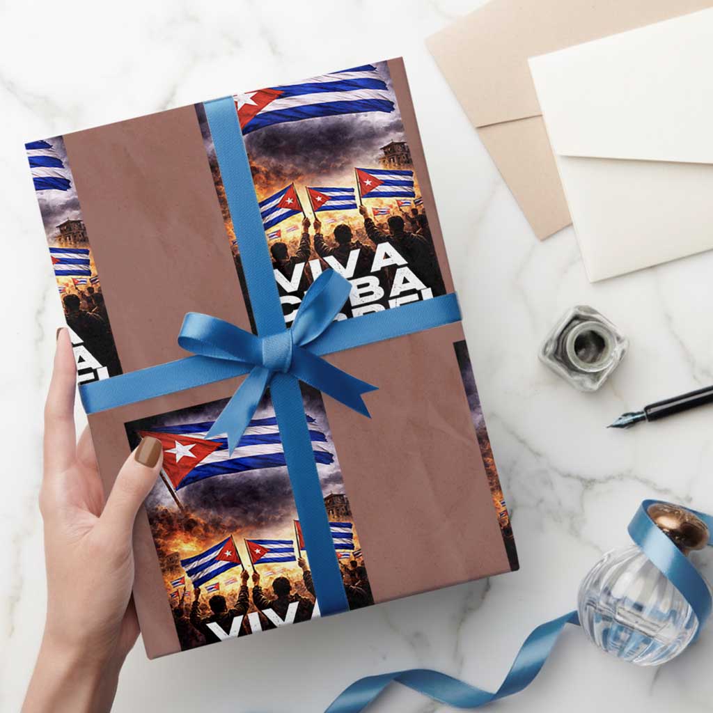 Viva Cuba Libre Wrapping Paper Roll Cuban Freedom Protest