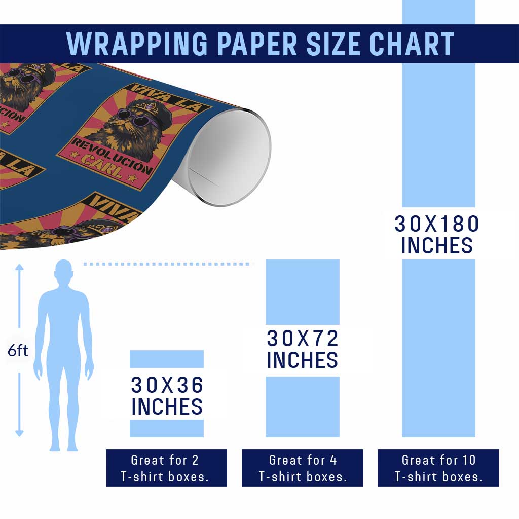 Viva La Revolucion Carl Wrapping Paper Roll Funny Princess Cat Donut Meme