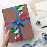 Viva Mexico Wrapping Paper Roll Funny Mexican Dance Dinosaur Hispanic Heritage