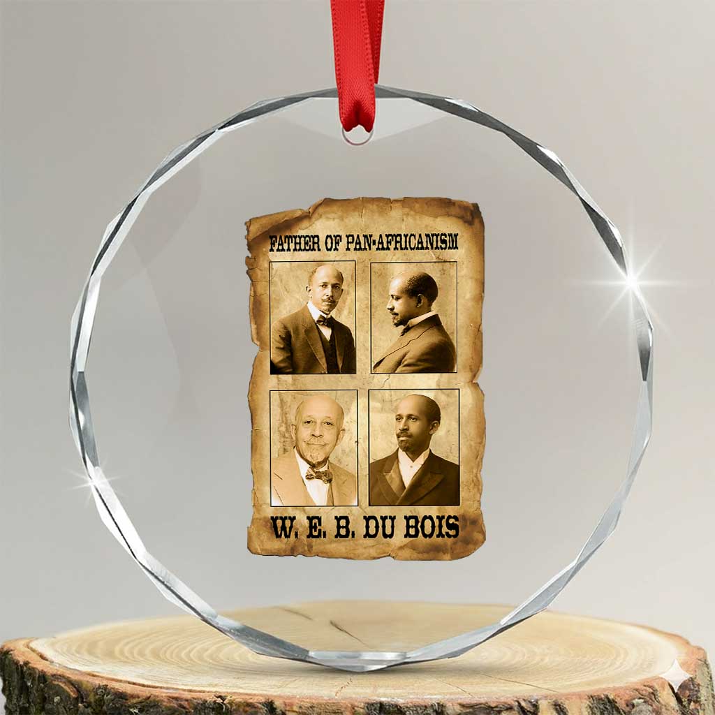 W E B Du Bois Crystal Glass Ornament African American History Gift