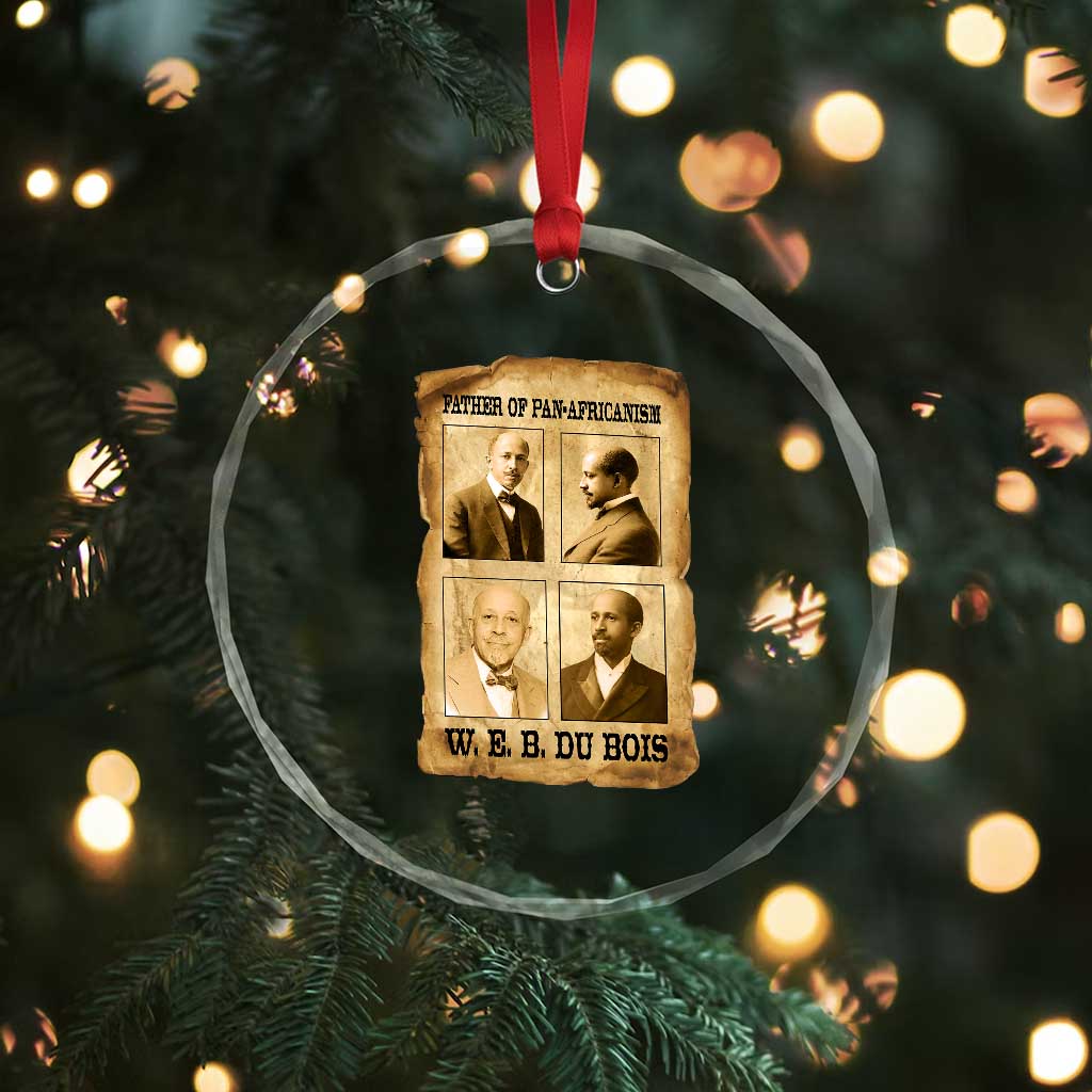 W E B Du Bois Crystal Glass Ornament African American History Gift