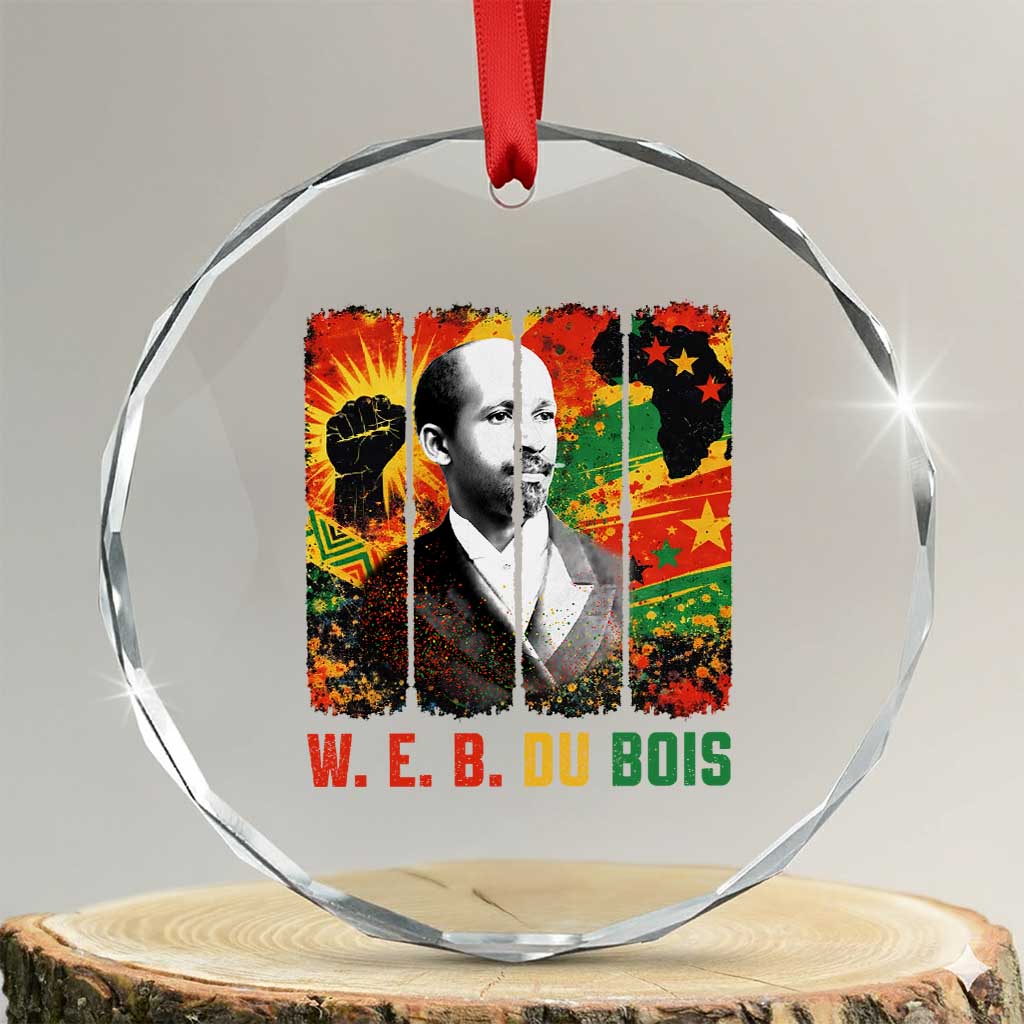 W E B Du Bois Crystal Glass Ornament Civil Rights Leader Gift