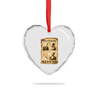 W E B Du Bois Heart Crystal Glass Ornament African American History Gift