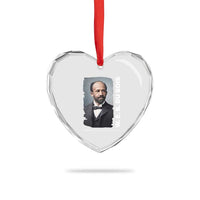 W E B Du Bois Heart Crystal Glass Ornament Black Thought Leader And Intellectual Legacy