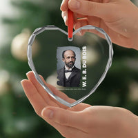 W E B Du Bois Heart Crystal Glass Ornament Black Thought Leader And Intellectual Legacy