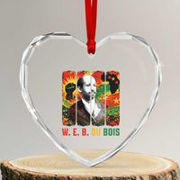 W E B Du Bois Heart Crystal Glass Ornament Civil Rights Leader Gift