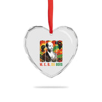 W E B Du Bois Heart Crystal Glass Ornament Civil Rights Leader Gift
