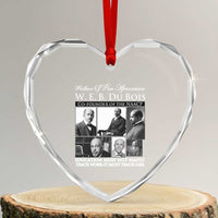 W E B Du Bois Heart Crystal Glass Ornament Education Must Teach Life Quote