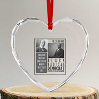 W E B Du Bois Heart Crystal Glass Ornament Pan Africanism Intellectual Leader
