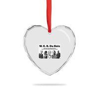 W E B Du Bois Quote Heart Crystal Glass Ornament There Is But One Coward On Earth