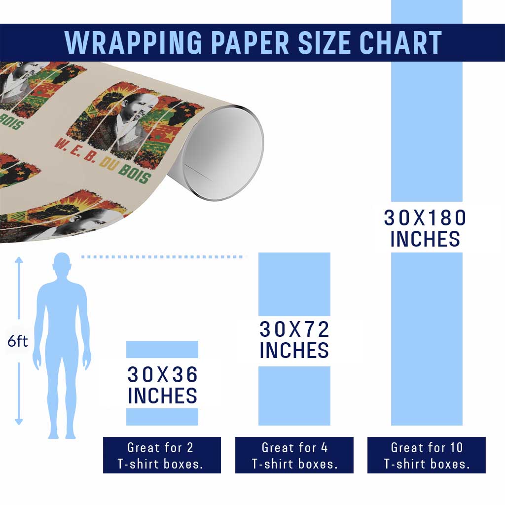 W E B Du Bois Wrapping Paper Roll Civil Rights Leader Gift