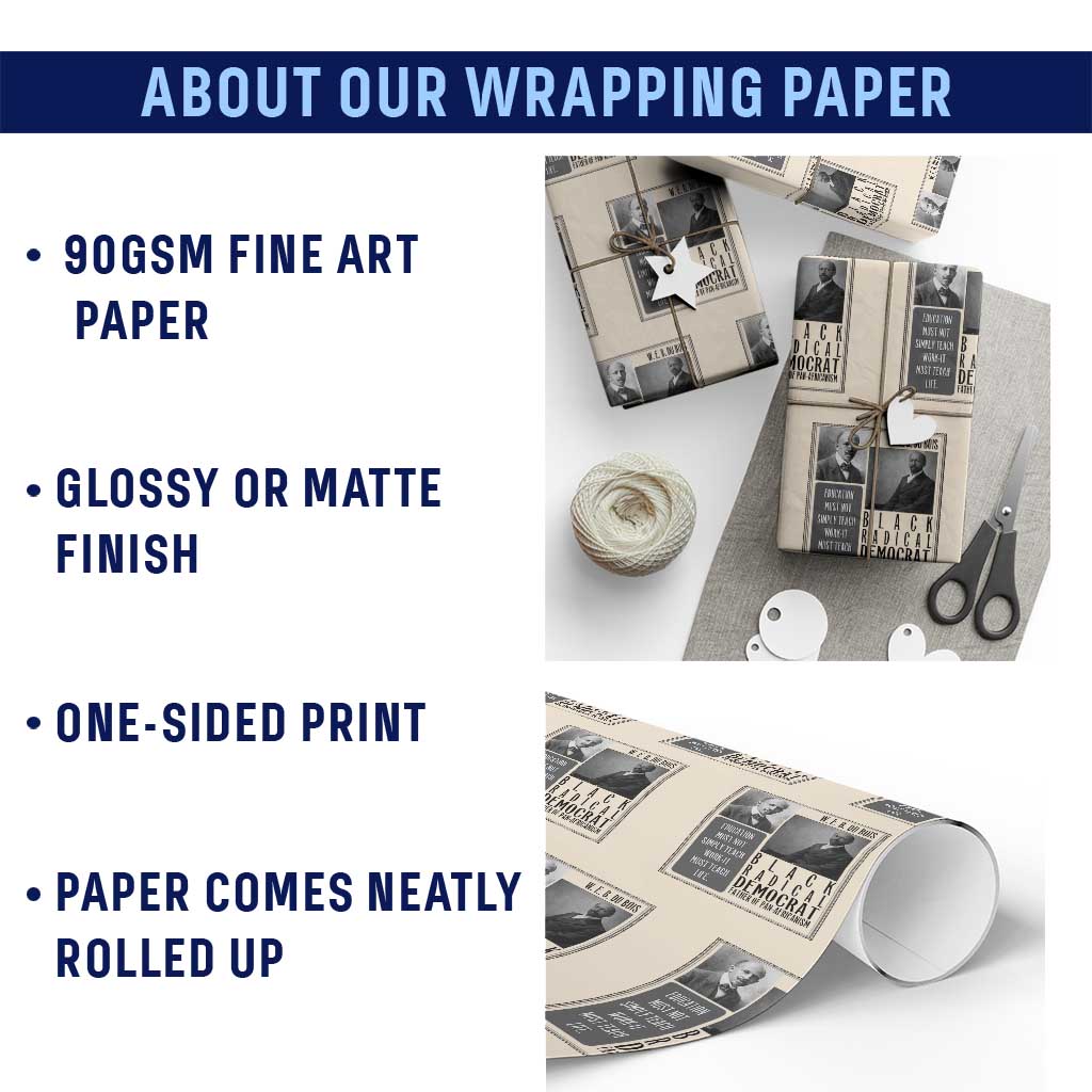 W E B Du Bois Wrapping Paper Roll Pan Africanism Intellectual Leader