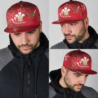 Wales Rugby Pride Snapback Cap Cymru Three feathers Flame Fire Style
