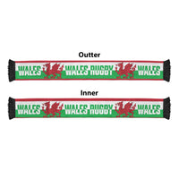 Wales Rugby Ruffneck Scarf Go Red Dragons