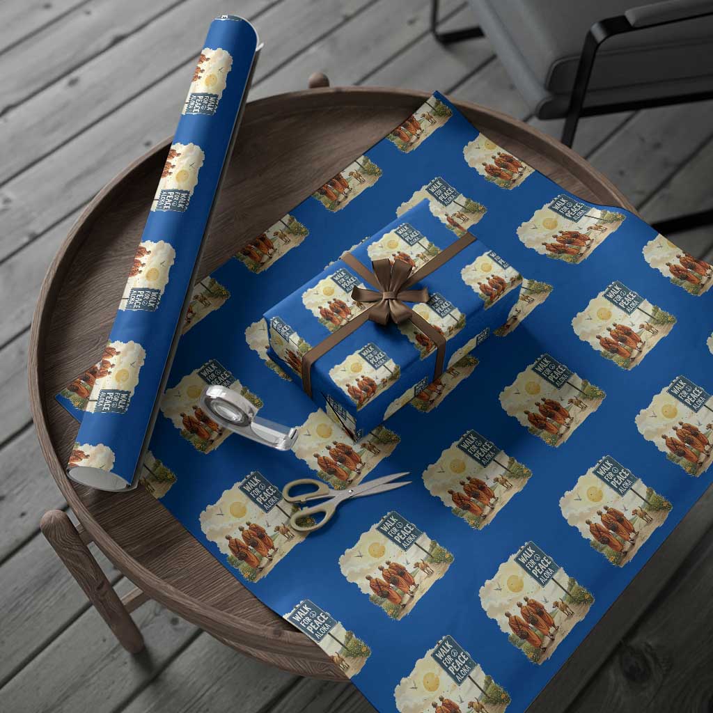 Walk For Peace Aloka the Dog and Monks Wrapping Paper Roll