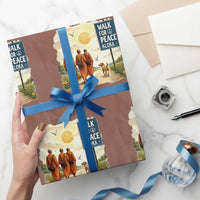 Walk For Peace Aloka the Dog and Monks Wrapping Paper Roll
