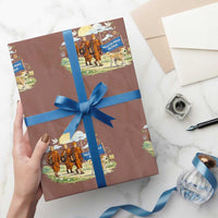 Walk for Peace Monks with Aloka the Dog Wrapping Paper Roll Spiritual Pilgrimage Buddhist Inspired - Wonder Print Shop