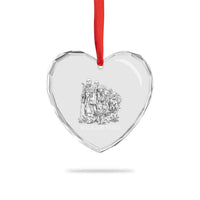Walk for Peace Walking Monks and Aloka the Dog Heart Crystal Glass Ornament Buddhist Mindfulness Spiritual Religious Faith
