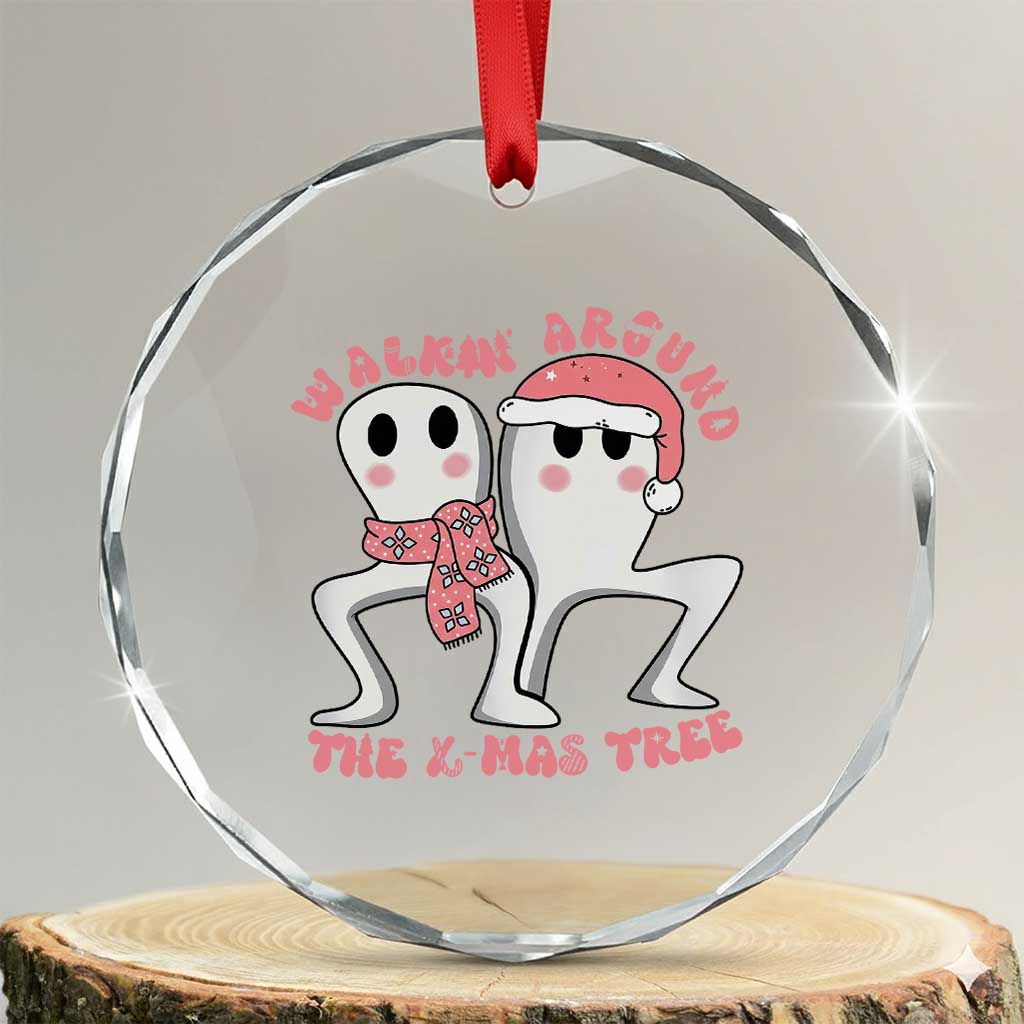 Walkin Around The Xmas Tree Crystal Glass Ornament Fresno Nightcrawler Cryptid Christmas Gift - Wonder Print Shop