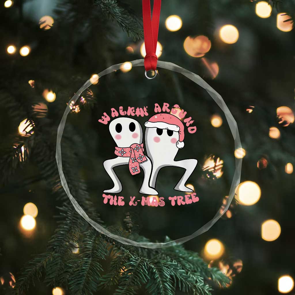 Walkin Around The Xmas Tree Crystal Glass Ornament Fresno Nightcrawler Cryptid Christmas Gift - Wonder Print Shop