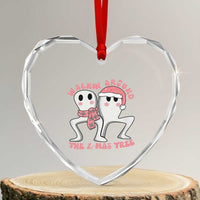 Walkin Around The Xmas Tree Heart Crystal Glass Ornament Fresno Nightcrawler Cryptid Christmas Gift - Wonder Print Shop