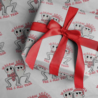 Walkin Around The Xmas Tree Wrapping Paper Roll Fresno Nightcrawler Cryptid Christmas Gift - Wonder Print Shop