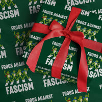 Walking Frog Against Fascism Wrapping Paper Roll Frogs Band Resistance Protest - Wonder Print Shop
