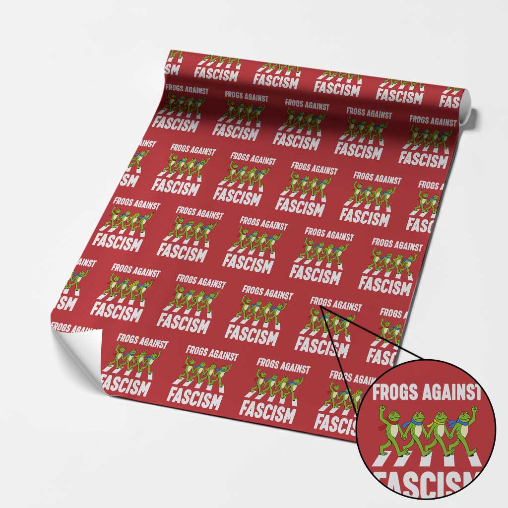Walking Frog Against Fascism Wrapping Paper Roll Frogs Band Resistance Protest - Wonder Print Shop