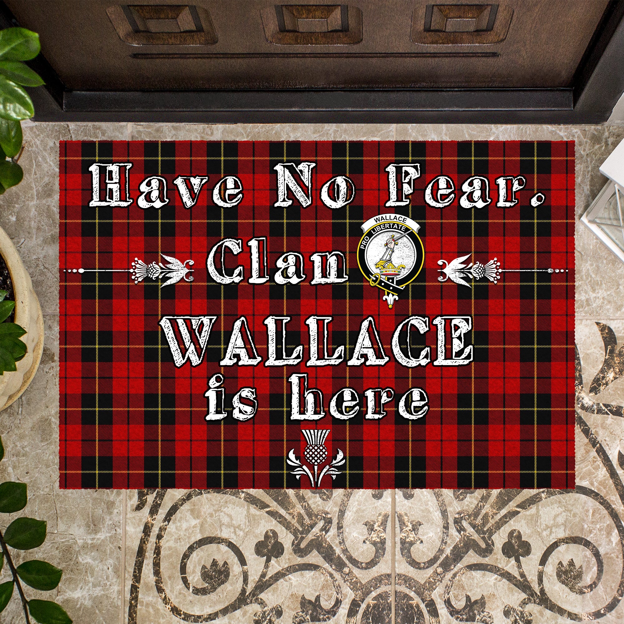 wallace-clan-tartan-door-mat-family-crest-have-no-fear-tartan-door-mat