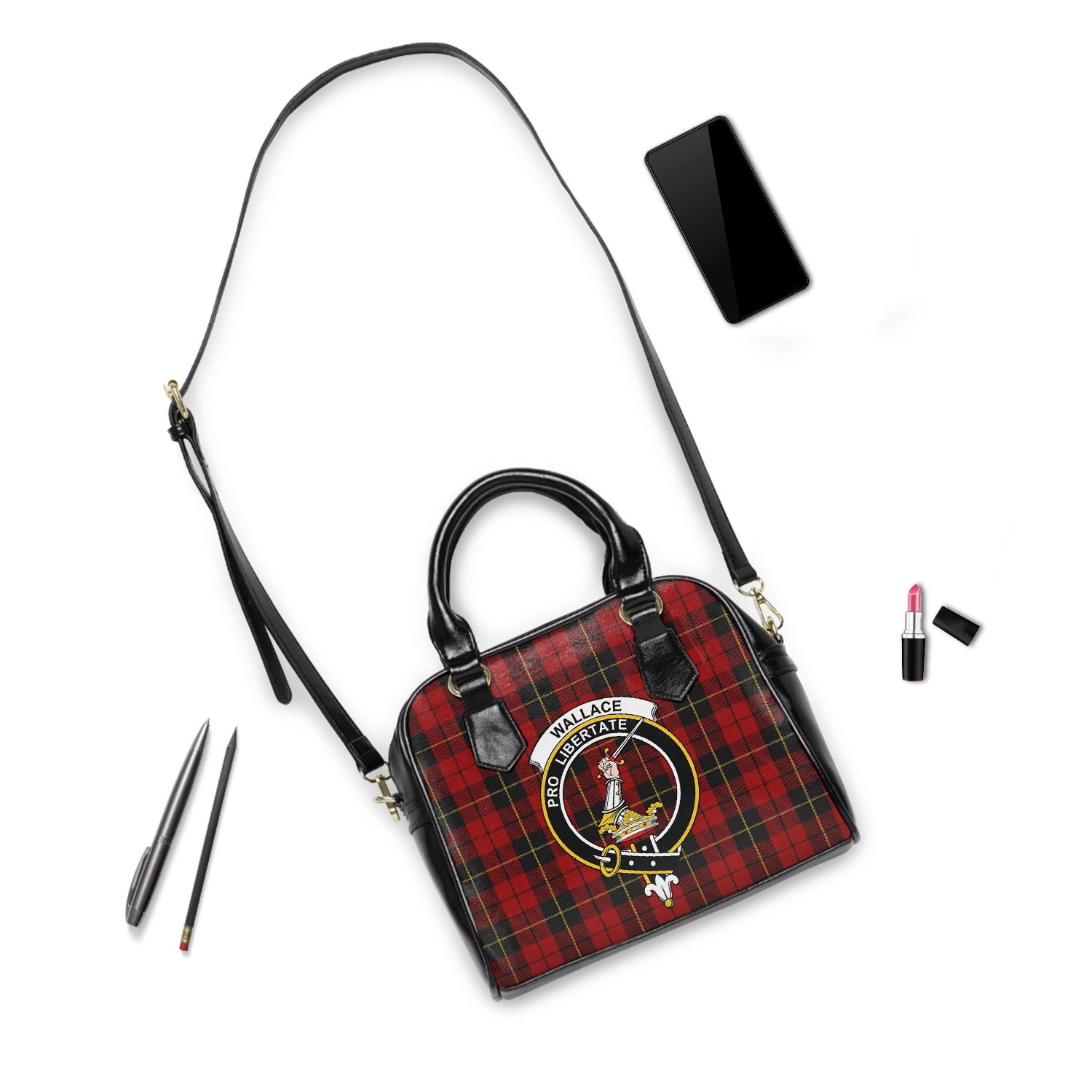 wallace-clan-tartan-shoulder-handbag-family-crest-shoulder-handbag-for-women