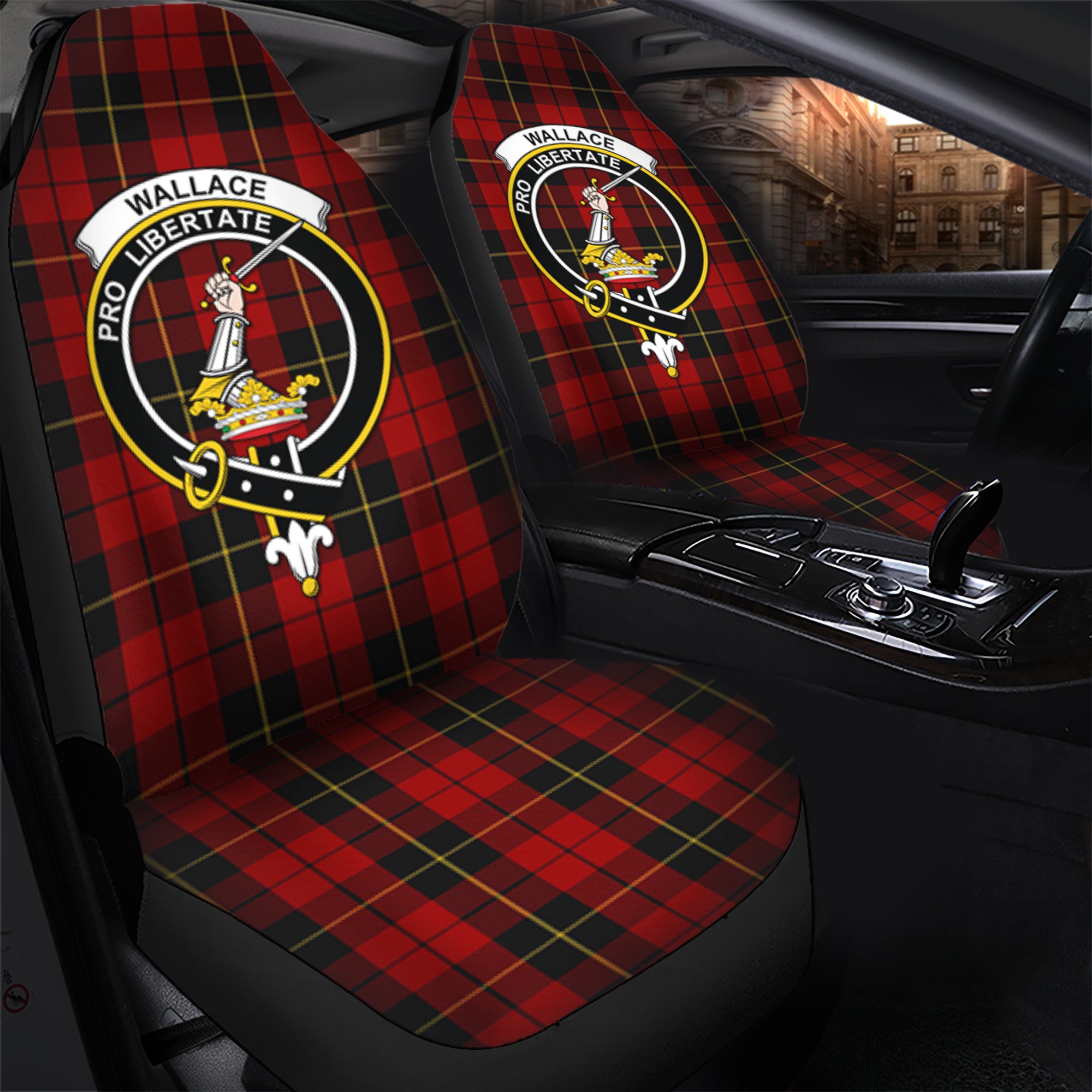 Wallace Clan Tartan Car Seat Cover, Family Crest Tartan Seat Cover TS23