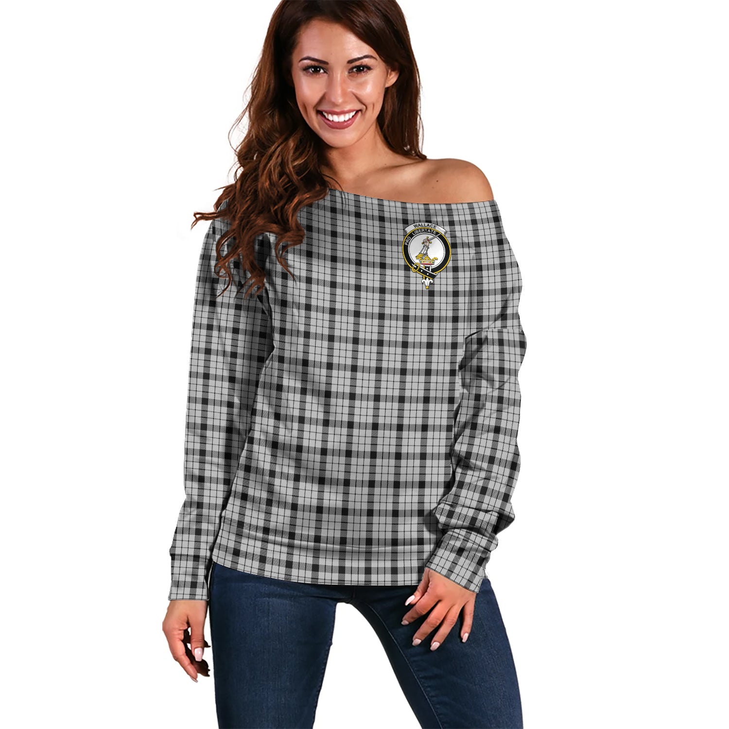 wallace-dress-clan-tartan-off-shoulder-sweater-family-crest-sweater-for-women