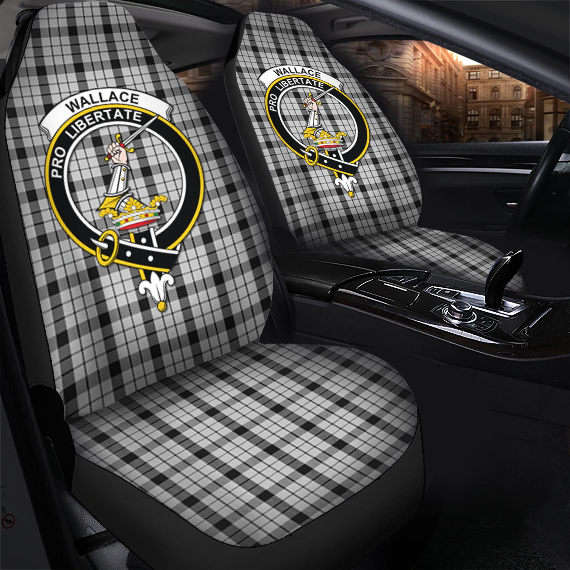 Wallace Dress Clan Tartan Car Seat Cover, Family Crest Tartan Seat Cover TS23