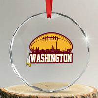 Washington Crystal Glass Ornament Football Native American Feather - Wonder Print Shop