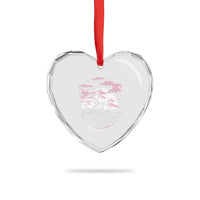 Washington DC Cherry Blossoms Monuments Memorials Japanese Style Heart Crystal Glass Ornament